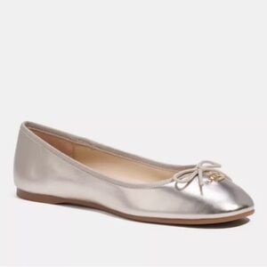 Coach Alina Champagne Metallic Ballet Slippers size 7.5